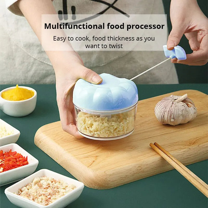 Mini Portable Manual Food Processor