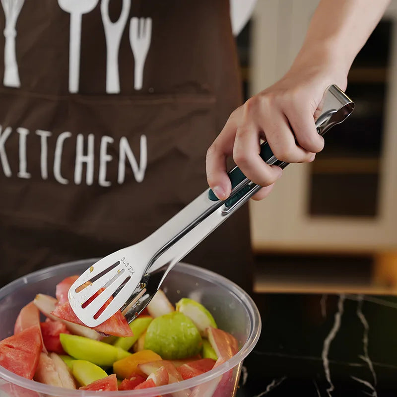 Non-Slip Stainless Steel Food Tongs