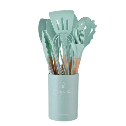 12PCS Food Grade Silicone Kitchen Cooking Utensils Set